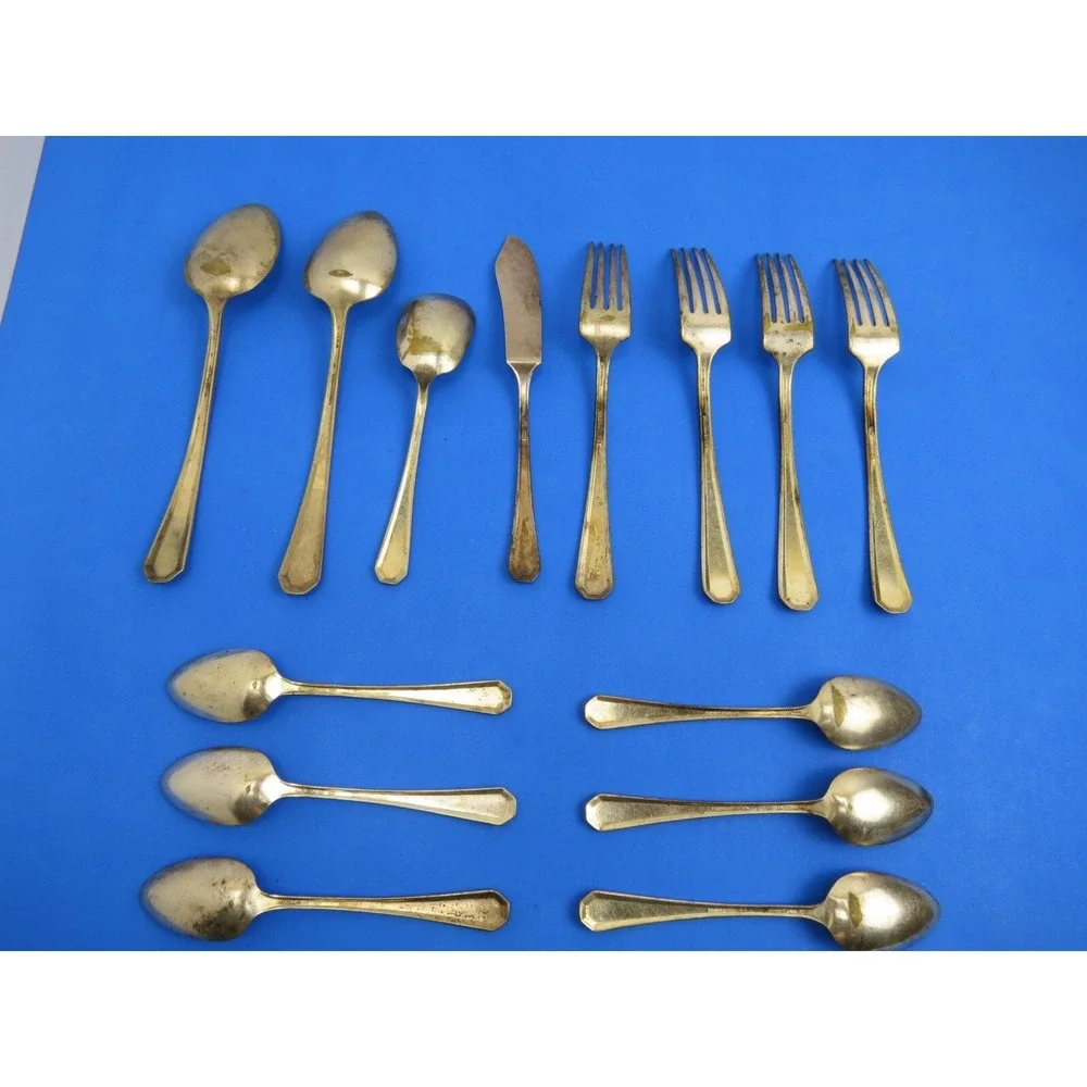 WM Rogers Silverplate Flatware Set Monogrammed Vintage Utensils